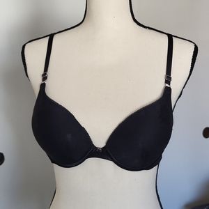 🚀4 for $25! Lily of France black bra, sz 36A